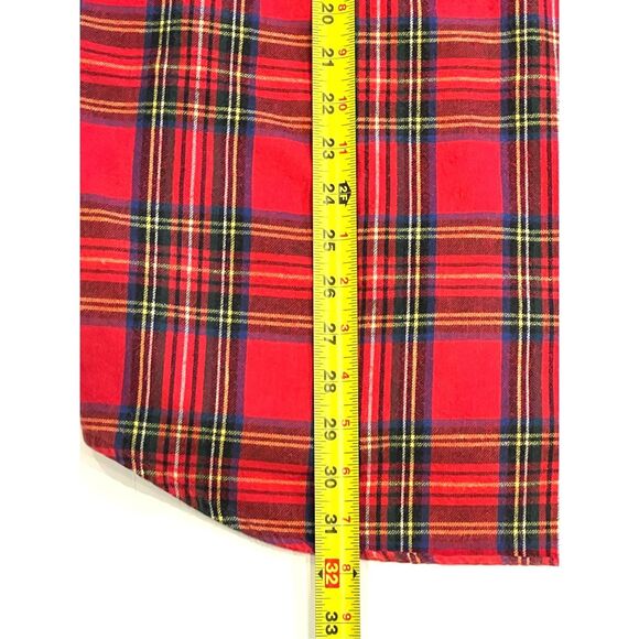 L.L Bean Men’s Red and Green Casual Button-Down Flannel Shirt Size L - Picture 4 of 5